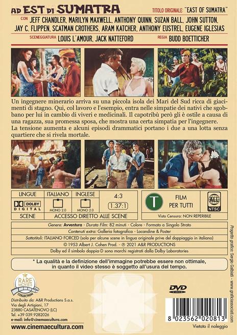 Ad est di Sumatra (DVD) di Budd Boetticher - DVD - 2