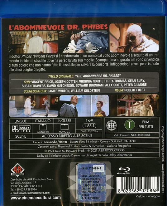 L' abominevole dr. phibes (Blu-ray) di Robert Fuest - Blu-ray - 2