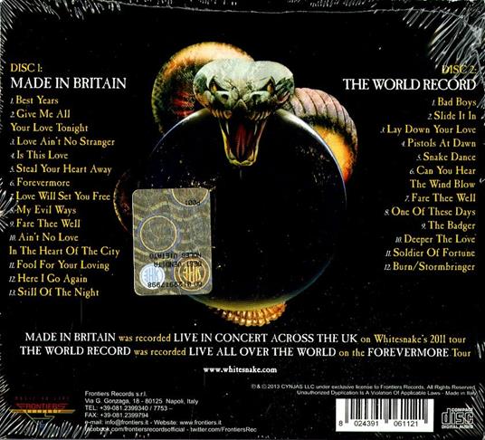 Made in Britain (Digipack) - CD Audio di Whitesnake - 2