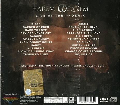 Live at the Phoenix - CD Audio + DVD di Harem Scarem - 2