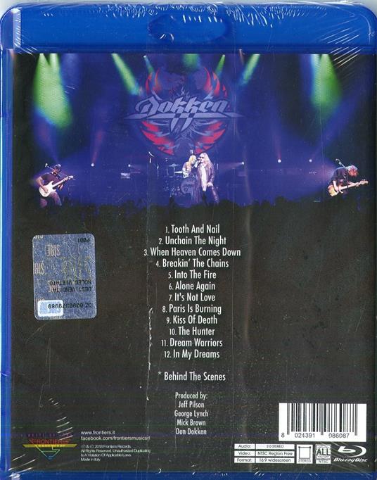 Return to the East Live 2016 (Blu-ray) - Blu-ray di Dokken - 2