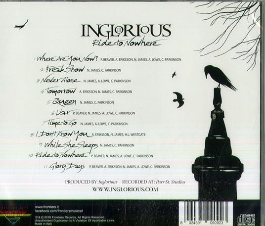Ride to Nowhere - CD Audio di Inglorious - 2
