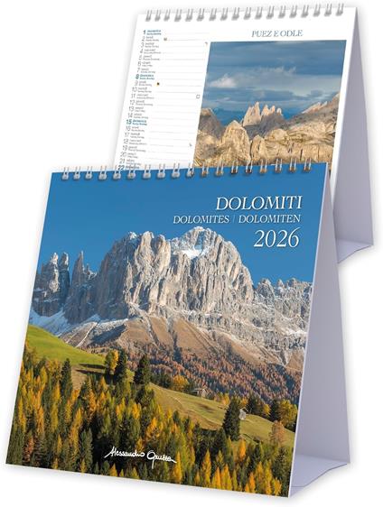 Calendario da Tavolo Dolomiti 2026 By Akena DO26PI