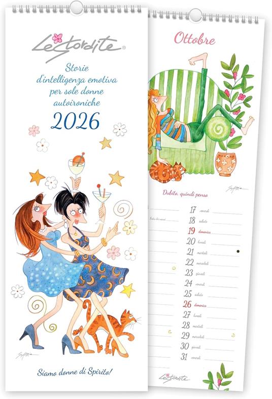 Calendario Spiralato da Muro LeStordite 2026 16x45 Centimetri LE26SP