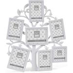 Albero Porta Foto Cornice in Plastica Decorazioni Fotografie Colore Bianco