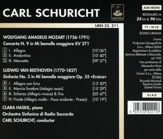 Symphony No.3-Piano Conce - CD Audio di Ludwig van Beethoven,Wolfgang Amadeus Mozart - 2