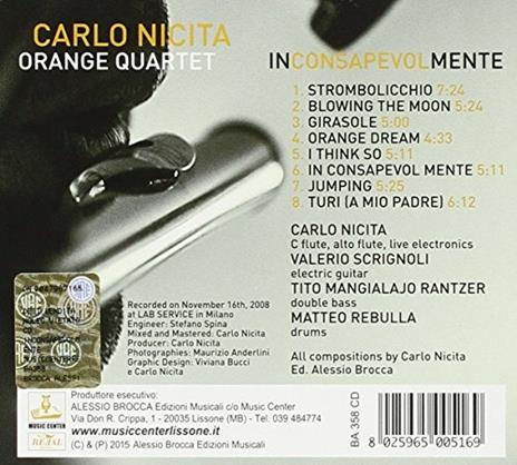 Inconsapevolmente (with Orange Quartet) - CD Audio di Carlo Nicita - 2