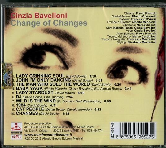 Change Of Changes - CD Audio di Cinzia Bavelloni - 2