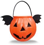 Zucca Halloween con Ali Pipistrello Cm.14 31267