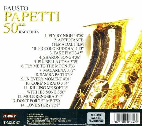 50ma Raccolta - CD Audio di Fausto Papetti - 2