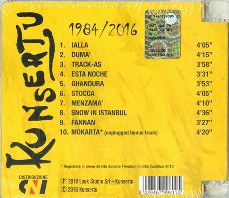 1984-2016 - CD Audio di Kunsertu - 2