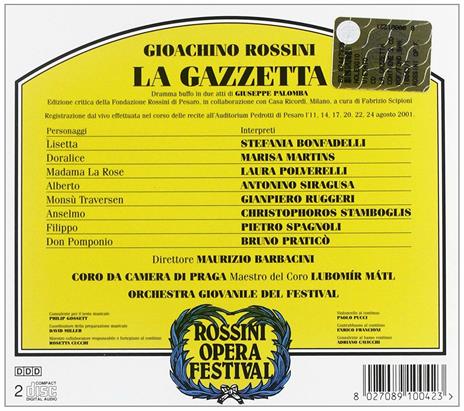 La Gazzetta - CD Audio di Gioachino Rossini - 2