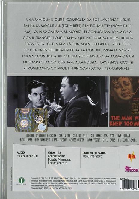 L' uomo che sapeva troppo. The Man Who Knew Too Much di Alfred Hitchcock - DVD - 2