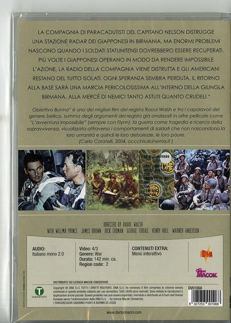 Obiettivo Burma di Raoul Walsh - DVD - 2