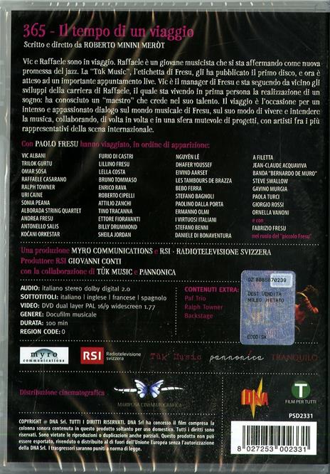 365 Paolo Fresu Il Tempo Di Un Viaggio (DVD) - DVD di Paolo Fresu - 2
