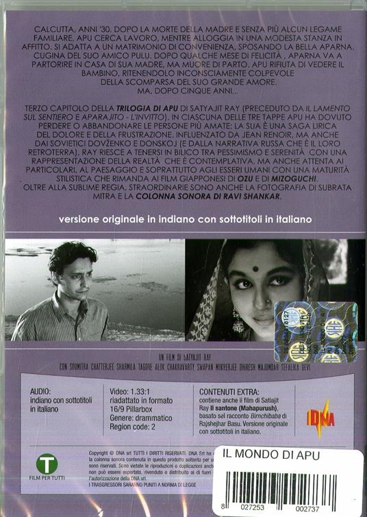 Il mondo di Apu (DVD) di Satyajit Ray - DVD - 2