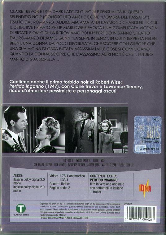 Marlowe: Murder, My Sweet - Perfido inganno (DVD) di Edward Dmytryk,Robert Wise - DVD - 2
