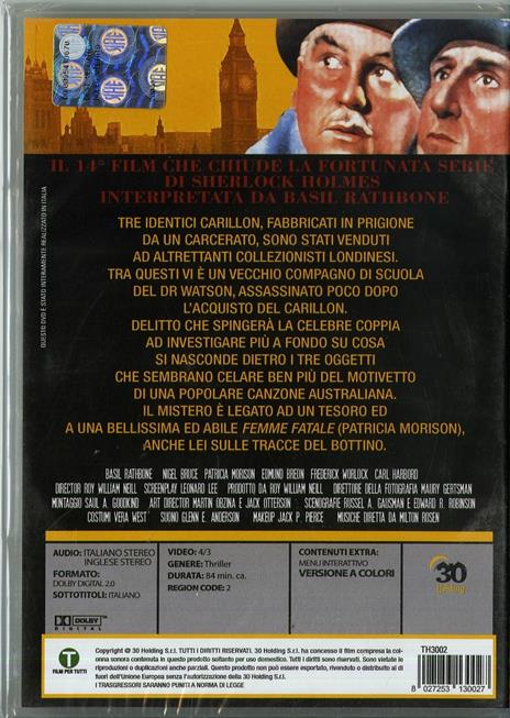 Sherlock Holmes. Vestito per uccidere di Roy William Neill - DVD - 2