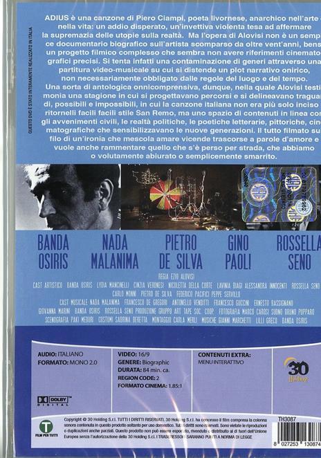 Adius. Piero Ciampi ed altre storie (DVD) - DVD di Banda Osiris - 2