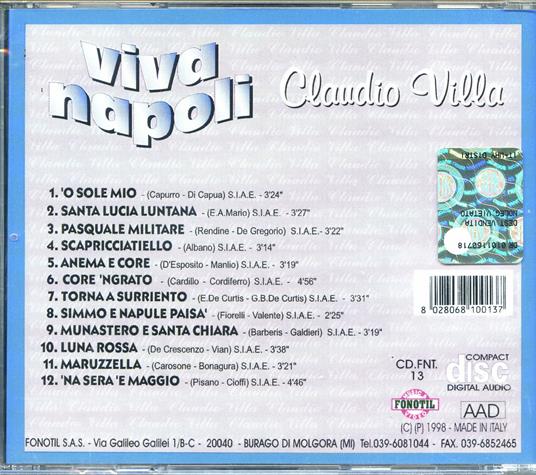 Viva Napoli - CD Audio di Claudio Villa - 2
