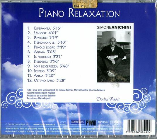 Piano Relaxation - CD Audio di Anichini Simone - 2