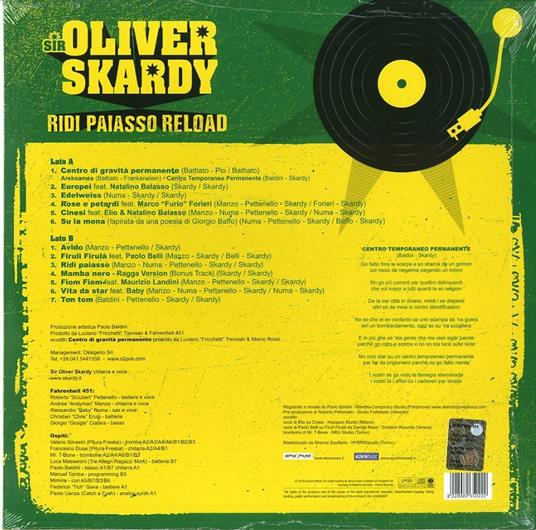Ridi Paiasso Reload - Vinile LP di Sir Oliver Skardy - 2