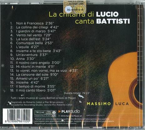 La chitarra di Lucio canta Battisti - CD Audio di Massimo Luca - 2