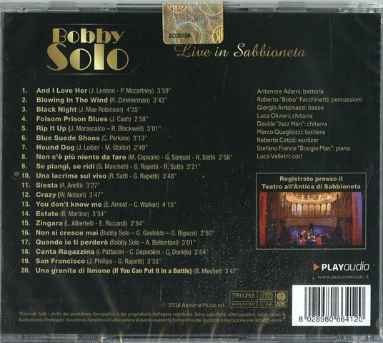 Live in Sabbioneta - CD Audio di Bobby Solo - 2