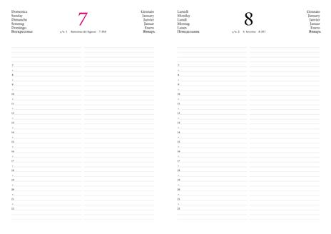 Agenda InTempo Text 2024, 12 mesi giornaliera Balacron Nera - 21x30 cm - 3