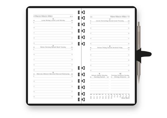 Agenda InTempo 2025, 12 mesi, Mood Pocket, settimanale, Acquamarina - 9,5 x 17 cm - 4