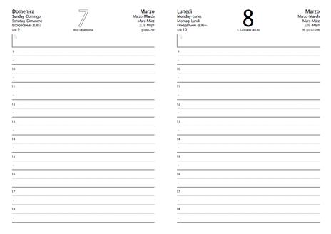 Agenda InTempo Blue Band 2024, 12 mesi giornaliera similpelle Blu con Elastico - 15 x 21 cm - 2