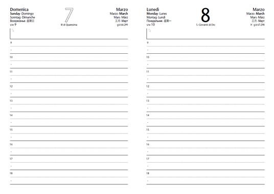 Agenda InTempo Blue Band 2024, 12 mesi giornaliera similpelle Blu con Elastico - 15 x 21 cm - 2