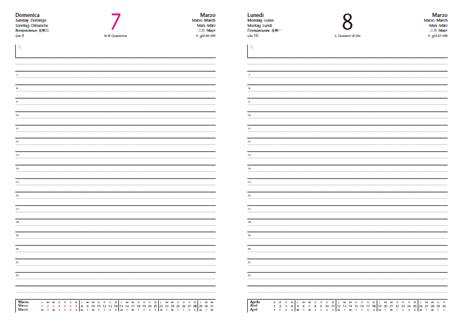 Agenda InTempo Text 2024, 12 mesi giornaliera Balacron Azzurro - 15x21 cm - 2
