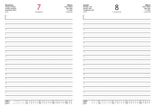 Agenda InTempo Text 2024, 12 mesi giornaliera Balacron Azzurro - 15x21 cm - 2