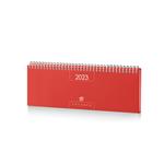Planner Intempo Text 2023, 12 mesi, settimanale, in Papercoat, Rosso - 30 x 10 cm