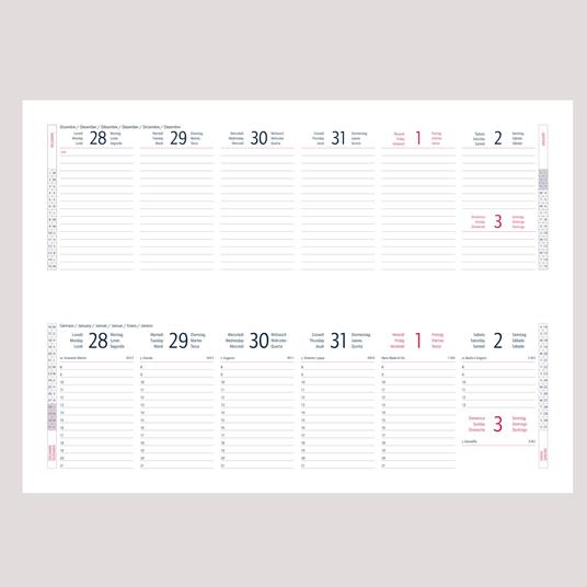 Planner Intempo Text 2023, 12 mesi, settimanale, in Papercoat, Blu - 30 x 10 cm - 2