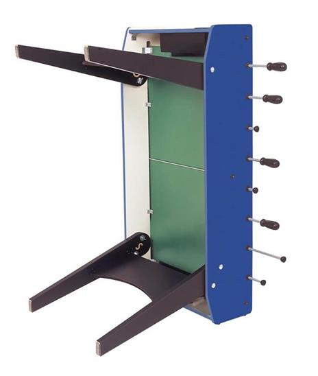 Calciobalilla In Mdf Blu Con Aste Uscenti e Gambe Pieghevoli Garlando F-20 - 3