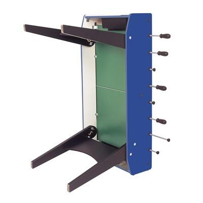 Calciobalilla In Mdf Blu Con Aste Uscenti e Gambe Pieghevoli Garlando F-20 - 6