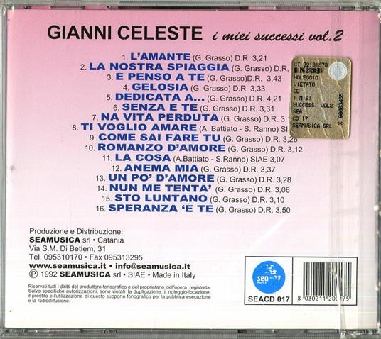 I miei successi vol.2 - CD Audio di Gianni Celeste - 2