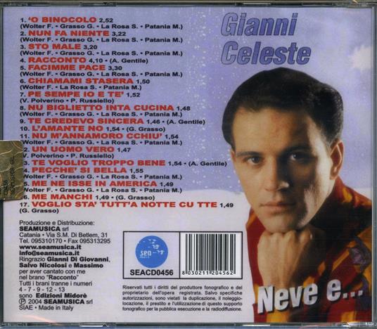Neve e... - CD Audio di Gianni Celeste - 2