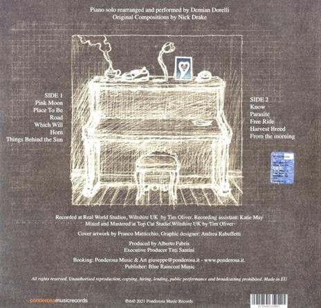 Nick Drake's Pink Moon, A Journey On Piano - Vinile LP di Demian Dorelli