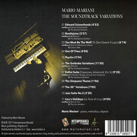 The Soundtracks Variations - CD Audio di Mario Mariani - 2