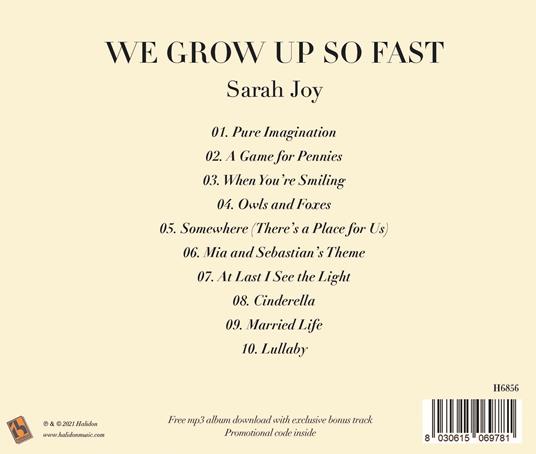 We Grow Up So Fast - CD Audio di Sarah Joy - 2