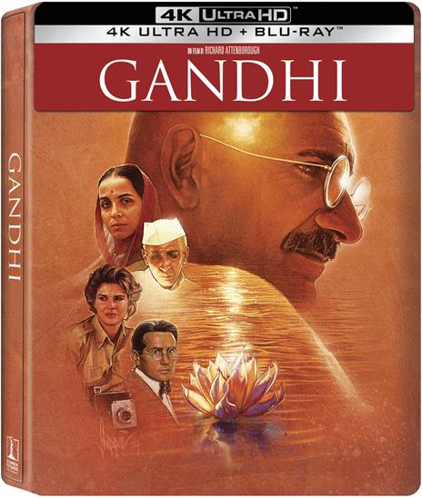 Gandhi. Steelbook (2 Blu-ray + 2 Blu-ray Ultra HD 4K) di Richard Attenborough - Blu-ray + Blu-ray Ultra HD 4K