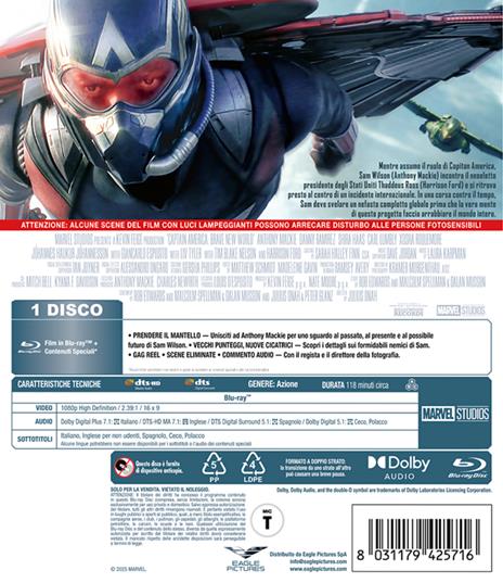 Captain America. Brave New World (Blu-ray) di Julius Onah - Blu-ray - 2