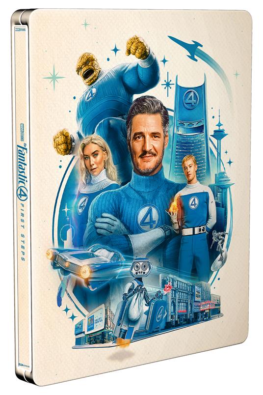 I Fantastici 4 - Gli inizi. Steelbook (Blu-ray + Blu-ray Ultra HD 4K + 5 card) di Matt Shakman - Blu-ray + Blu-ray Ultra HD 4K