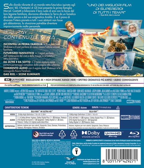 I Fantastici 4 - Gli inizi (Blu-ray + Blu-ray Ultra HD 4K) di Matt Shakman - Blu-ray + Blu-ray Ultra HD 4K - 2