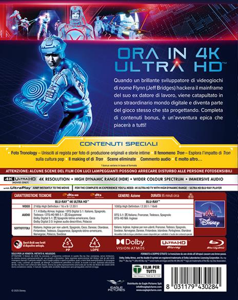 Tron (Blu-ray + Blu-ray Ultra HD 4K) di Steven Lisberger - Blu-ray + Blu-ray Ultra HD 4K - 2