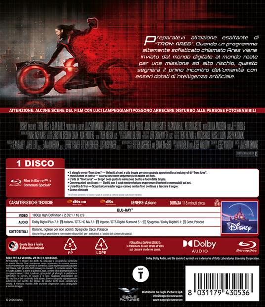 Tron: Ares (Blu-ray) di Joachim Rønning - Blu-ray - 3