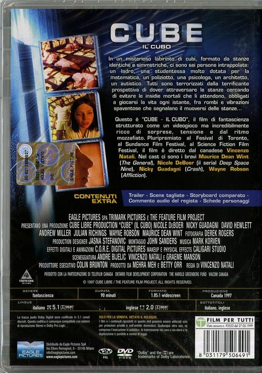 Cube. Il cubo<span>.</span> Special Edition di Vincenzo Natali - DVD - 2